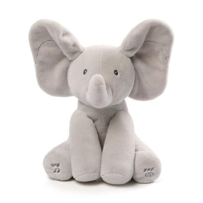 GUND Flappy Elephant Peluche Interactivo Musical Habla Canta Juega Escondidas Suave Lavable 30 cm Recién Nacidos