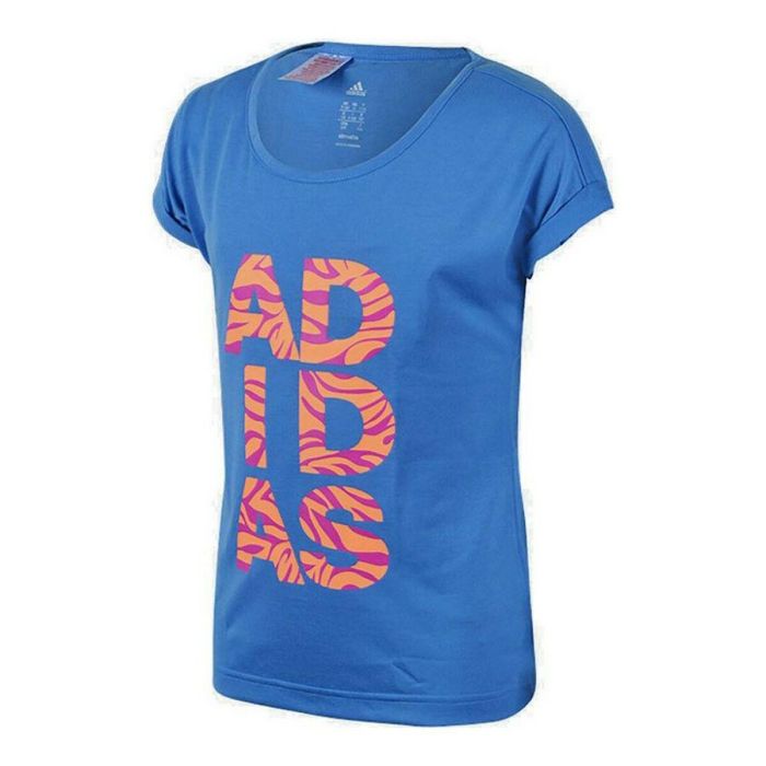 Camiseta de Manga Corta Infantil Adidas Young Ling Azul 0 Camiseta de Manga Corta Infantil Adidas Young Ling Azul 0