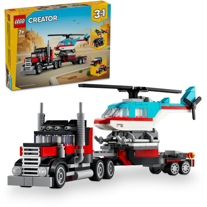 Lego Creator Juego de Construcción: Camión Plataforma con Helicóptero para Niños y Niñas, Edad Mínima 7 Años 2 Lego Creator Juego de Construcción: Camión Plataforma con Helicóptero para Niños y Niñas, Edad Mínima 7 Años 2