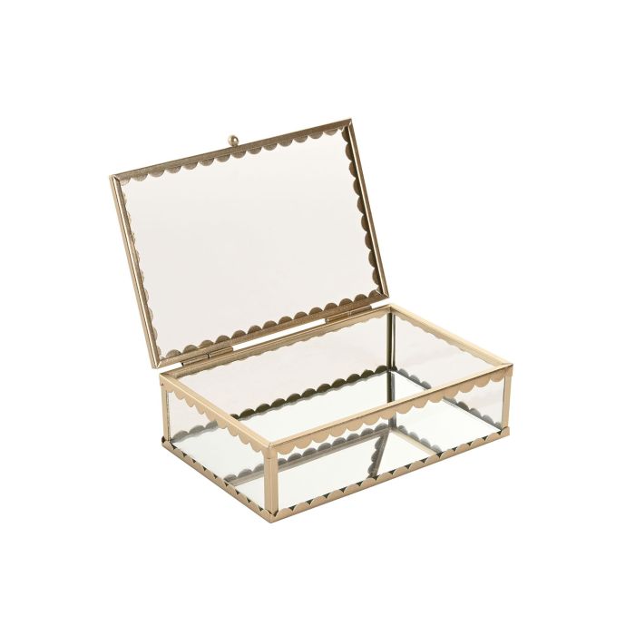 Joyero Glam DKD Home Decor Dorado 11 x 5 x 15 cm (4 Unidades) 2