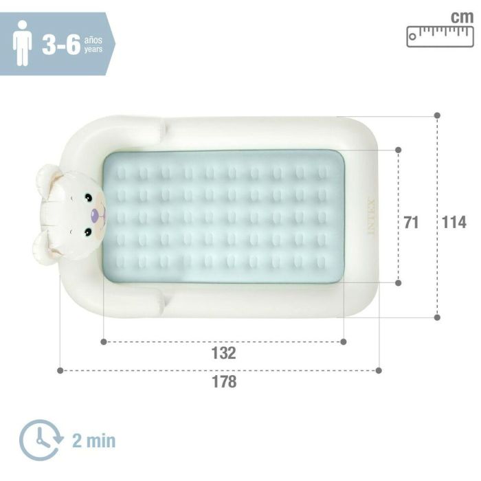 Cama Hinchable Intex Junior Oso 114 x 10 x 178 cm 3 Unidades 3 Cama Hinchable Intex Junior Oso 114 x 10 x 178 cm 3 Unidades 3