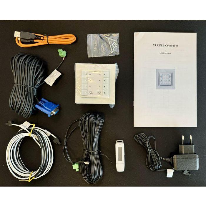 Vivolink Control Panel 8 Botones RS232 RS485 IR Blaster Relé 12V para Proyector Pantalla Cortinas Sala Reuniones 5