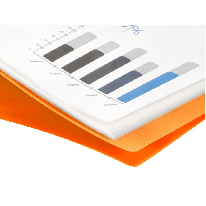Liderpapel Carpeta Escaparate 47481 10 Fundas Polipropileno Traslúcida Din A4 Naranja Frosty 7