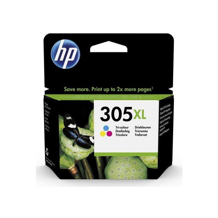 HP 305XL Tinta Tricolor para Deskjet 2300, 2700 Serie, Plus 4100, Envy 6000, Pro 6400 - 200 páginas
