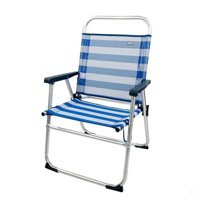Silla playa plegable aluminio fija marinera 48x50x88 cm Silla playa plegable aluminio fija marinera 48x50x88 cm
