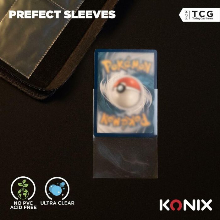 Konix AAAPQ89576 Fundas Perfect Sleeves para cartas, 100 bolsillos transparentes, compatible con Magic The Gathering, Pokémon 3 Konix AAAPQ89576 Fundas Perfect Sleeves para cartas, 100 bolsillos transparentes, compatible con Magic The Gathering, Pokémon 3