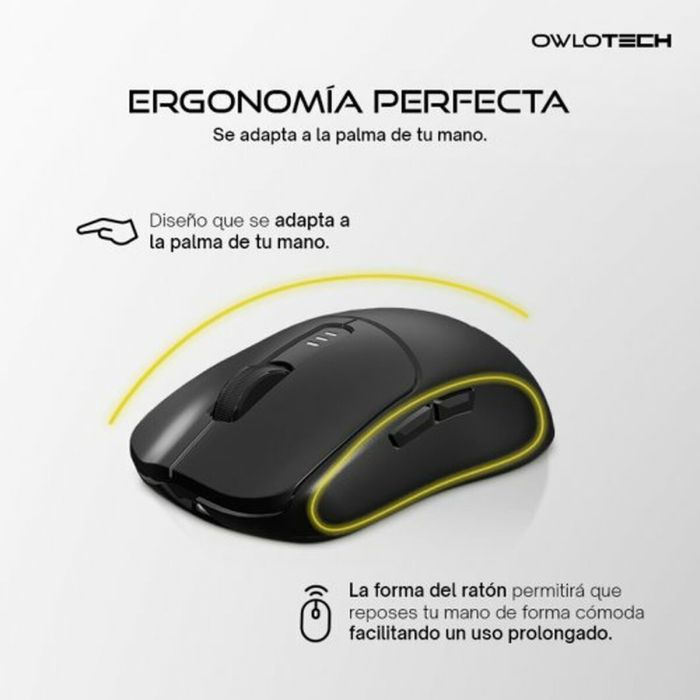 Ratón Owlotech Negro 10000 dpi 3