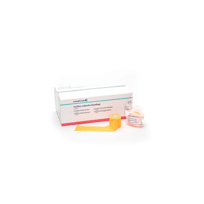 Covetrus Ligadura Coesiva Vetrap 5 cm X 4,5M, Autoadherente, Flexible, Transpirable, Color Naranja