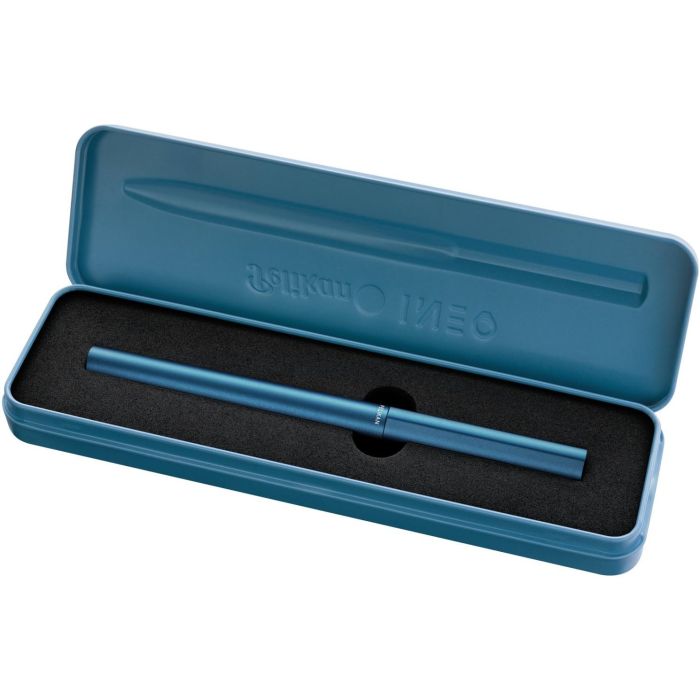 Pelikan P6 Pluma Ineo Element, Plumín de Acero Inoxidable, Carga por Cartucho, Color Azul Petróleo, En Caja de Regalo