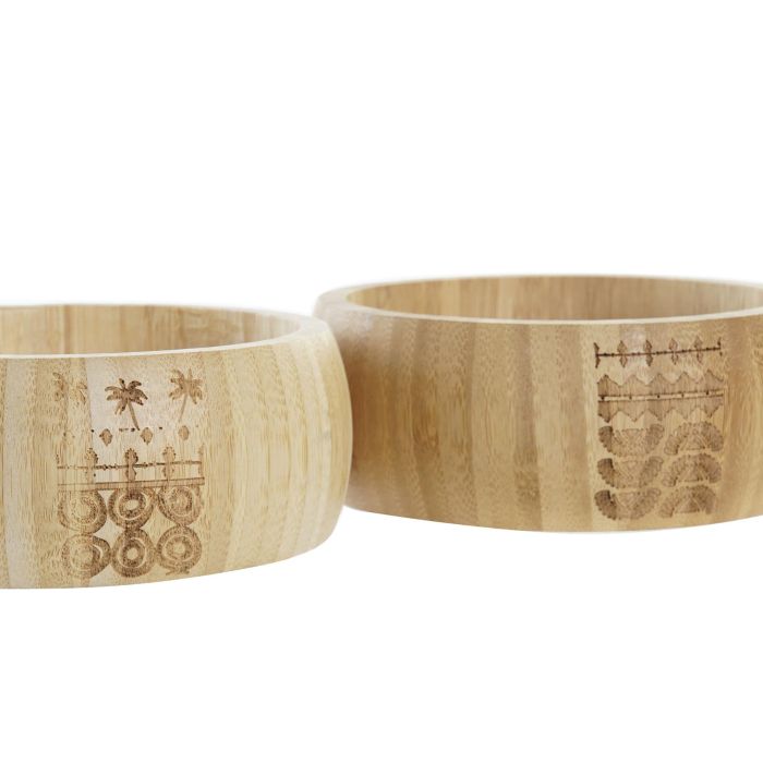 DKD Home Decor Bol de Bambú Natural Estilo Colonial África 15x15x5.5 cm Juego de 4 Unidades 1 DKD Home Decor Bol de Bambú Natural Estilo Colonial África 15x15x5.5 cm Juego de 4 Unidades 1