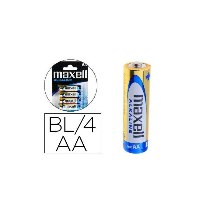 Maxell Pilas Alcalinas Aa - Lr06- Pack 4 Unidades