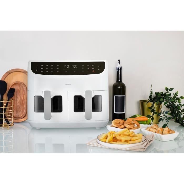 Freidora de Aire Caliente - MEDION - P20 XXL Twin - 2600 W - 2 cestos - 9 programas - Blanca 4 Freidora de Aire Caliente - MEDION - P20 XXL Twin - 2600 W - 2 cestos - 9 programas - Blanca 4