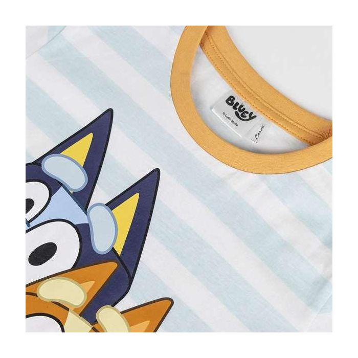 Cerdá Pijama Corto Single Jersey de Bluey para Niños - Talla 4 Años - Color Azul Claro 2