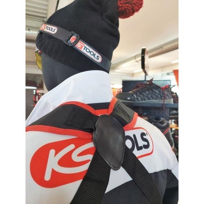 KS TOOLS Chaleco de Trabajo Multifuncional Poliéster con Bolsillo para Teléfono Talla Universal Ajustable 2