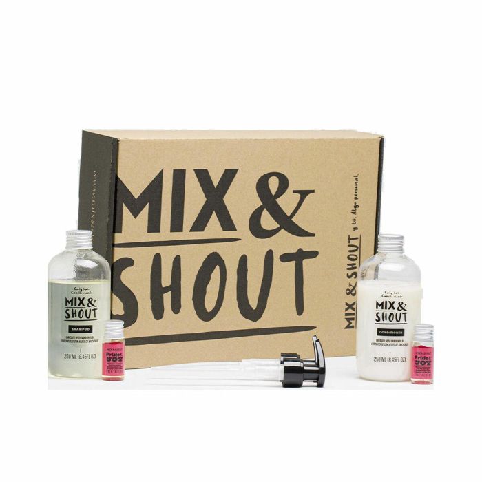 Mix & Shout Rutina Rizado Equilibrante Lote - Set Cabello Rizado Hidratación Profunda Anti-Encrespamiento Bakuchiol 4 Piezas
