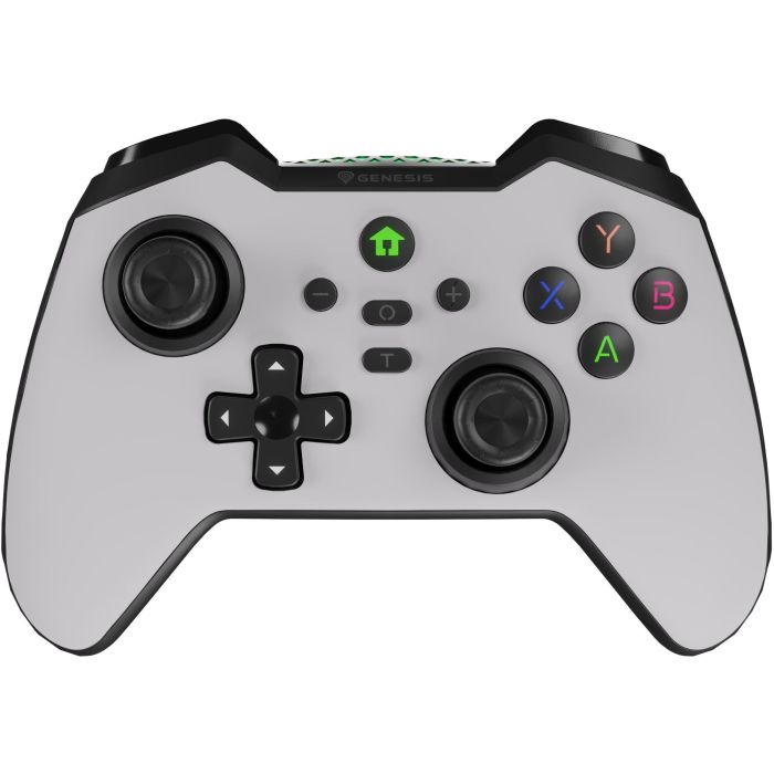 GENESIS Mangan 400 Gamepad Inalámbrico Bluetooth Blanco para PC, Switch, Android, iOS. Precisión, Vibración, Joysticks Analógicos
