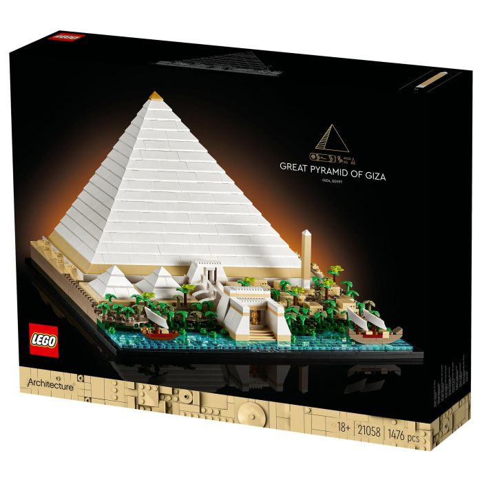 LEGO 21058 Architecture La Gran Pirámide de Giza, modelo de hobby creativo para construir, monumento mundial y decoración
