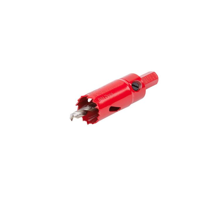 Wolfcraft Sierra de Corona Bimetal con Adaptador y Broca Piloto Ø25 mm para Metal/Madera/Plástico