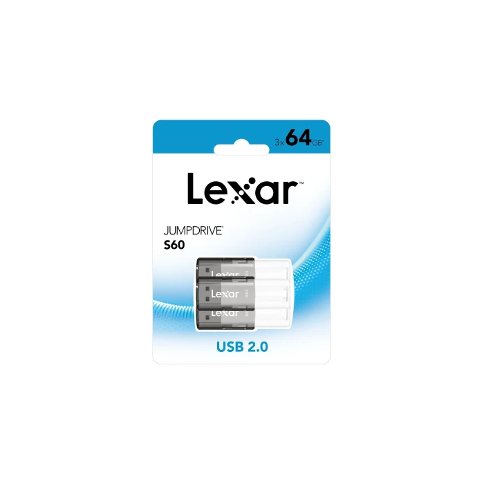 Lexar Jumpdrive S60 Usb 2.0 Flash Drive 3 Pack 64Gb 2