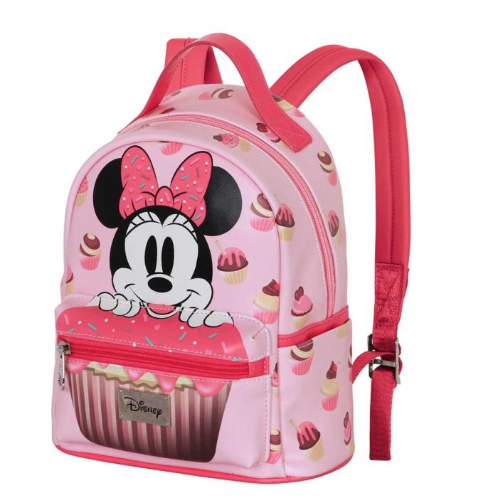 Disney Minnie Mouse Mochila Urbana Pequeña Heady Muffin Rosa de Uso Diario 25x22x15 cm de PVC con Compartimento Principal y Bolsillos Laterales Disney Minnie Mouse Mochila Urbana Pequeña Heady Muffin Rosa de Uso Diario 25x22x15 cm de PVC con Compartimento Principal y Bolsillos Laterales
