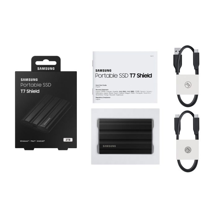 Samsung MU-PE2T0S/EU Disco SSD Externo Portátil T7 Shield 2TB Negro USB 3.2 Gen 2. Resistente IP65, 1050MB/s, Encriptación AES 5 Samsung MU-PE2T0S/EU Disco SSD Externo Portátil T7 Shield 2TB Negro USB 3.2 Gen 2. Resistente IP65, 1050MB/s, Encriptación AES 5