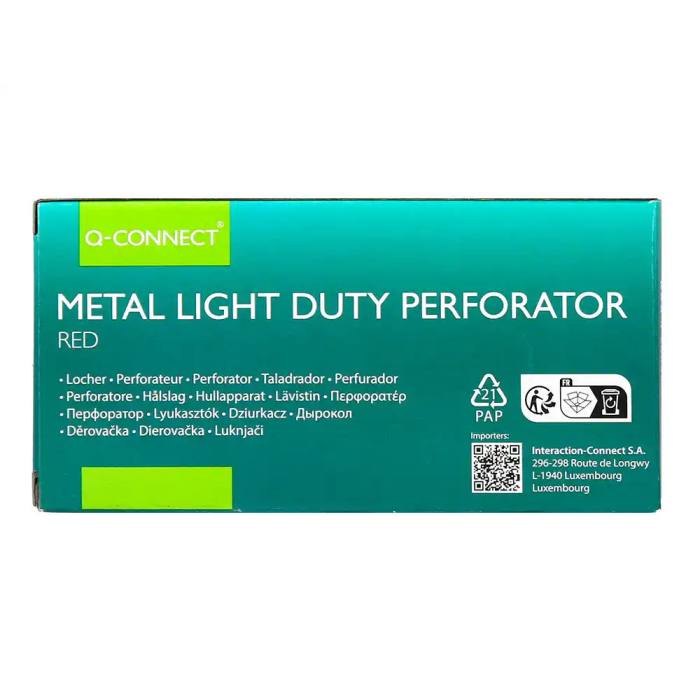 Q-connect KF14216 Taladrador Rojo, Capacidad 10 Hojas, Abertura 1 mm 8