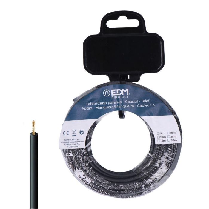 Edm Carrete cablecillo h07z1-k 6,00 mm² negro, 5 m