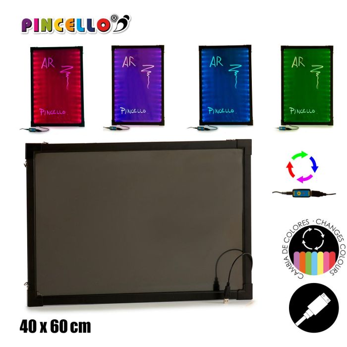 Pizarra Luminosa Led Negra Colgar 40X60 Pincello (10 Unidades) 3 Pizarra Luminosa Led Negra Colgar 40X60 Pincello (10 Unidades) 3