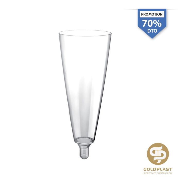 Set de 20 copas Flute Maxi transparentes Gold Plast (20 Cajas) Set de 20 copas Flute Maxi transparentes Gold Plast (20 Cajas)