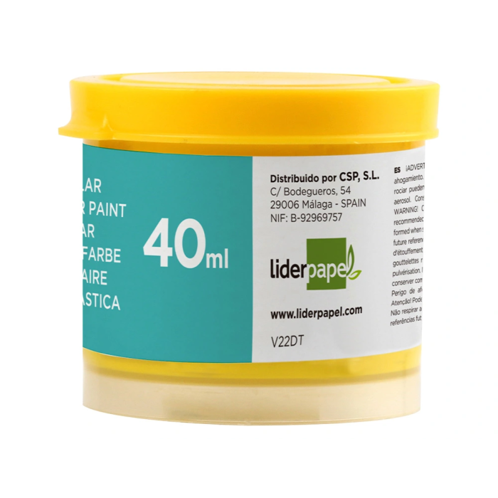 Liderpapel Tempera Escolar 40 ml Amarillo 1