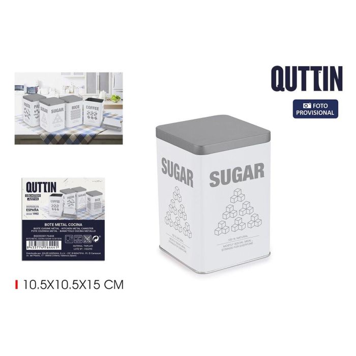 Bote Metálico Quttin SUGAR (12 Unidades) 3 Bote Metálico Quttin SUGAR (12 Unidades) 3