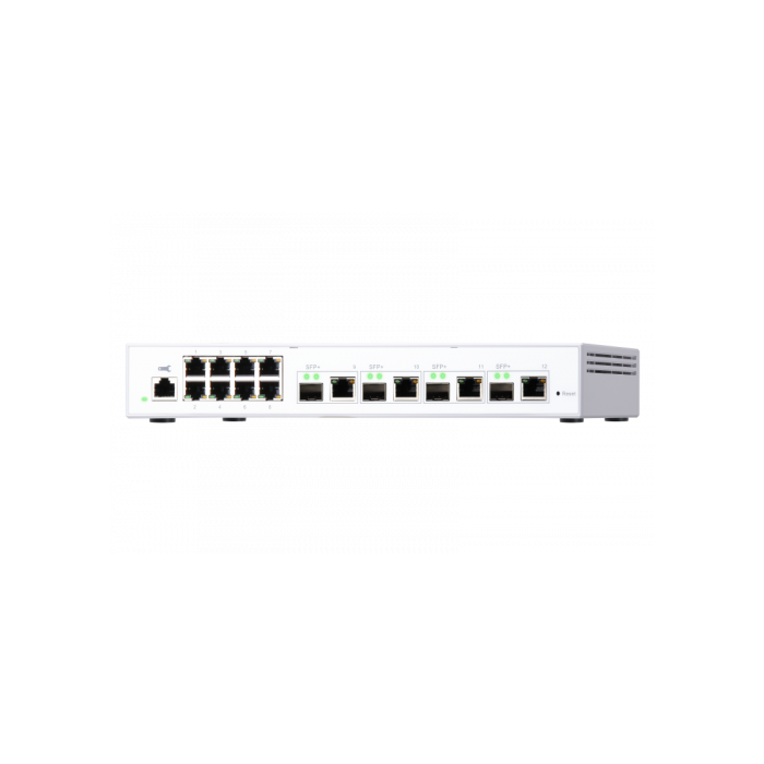 QNAP QSW-M408-4C Switch Gestionado L2 Gigabit Ethernet (10/100/1000) Blanco con 8 Puertos RJ-45 y 4 Puertos SFP 5