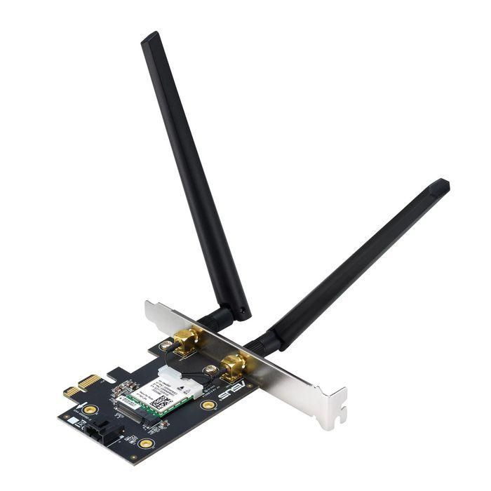 Tarjeta de Red Inalámbrica-PCI Express Asus PCE-AXE5400/ 5400Mbps/ 2.4/5/6GHz 2 Tarjeta de Red Inalámbrica-PCI Express Asus PCE-AXE5400/ 5400Mbps/ 2.4/5/6GHz 2