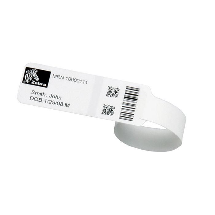 Zebra Wristband, Synthetic, 25.4x201.6mm; DT, Lam 65843RM/66213RM, Coated, 25.4mm core, 263/roll, 6/box. 0 Zebra Wristband, Synthetic, 25.4x201.6mm; DT, Lam 65843RM/66213RM, Coated, 25.4mm core, 263/roll, 6/box. 0