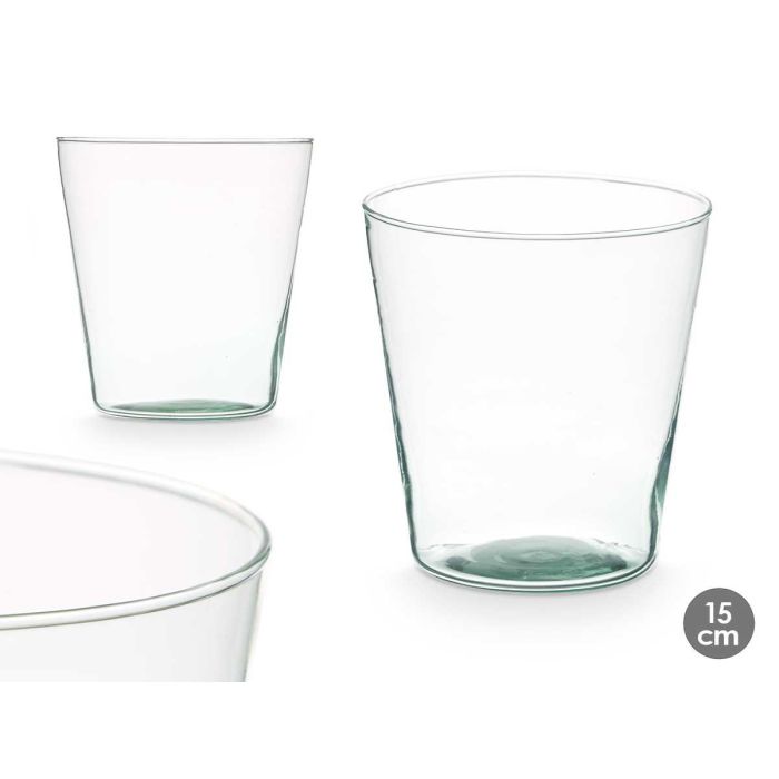 Jarron Vidrio Reciclado Conico 15 Cm Giftdecor (12 Unidades) Jarron Vidrio Reciclado Conico 15 Cm Giftdecor (12 Unidades)
