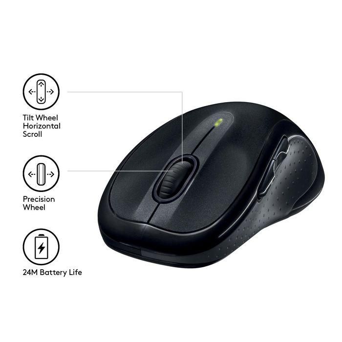 Logitech Wireless Mouse M510, RF Wireless, Alkaline, Black 3 Logitech Wireless Mouse M510, RF Wireless, Alkaline, Black 3