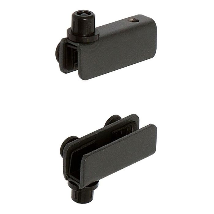 ALK Bisagra Hi-Fi para Puerta de Cristal con Casquillo de Hierro 5mm Acabado Cromo/Grafito (Superior, Inferior y 2 Casquillos) 1 ALK Bisagra Hi-Fi para Puerta de Cristal con Casquillo de Hierro 5mm Acabado Cromo/Grafito (Superior, Inferior y 2 Casquillos) 1