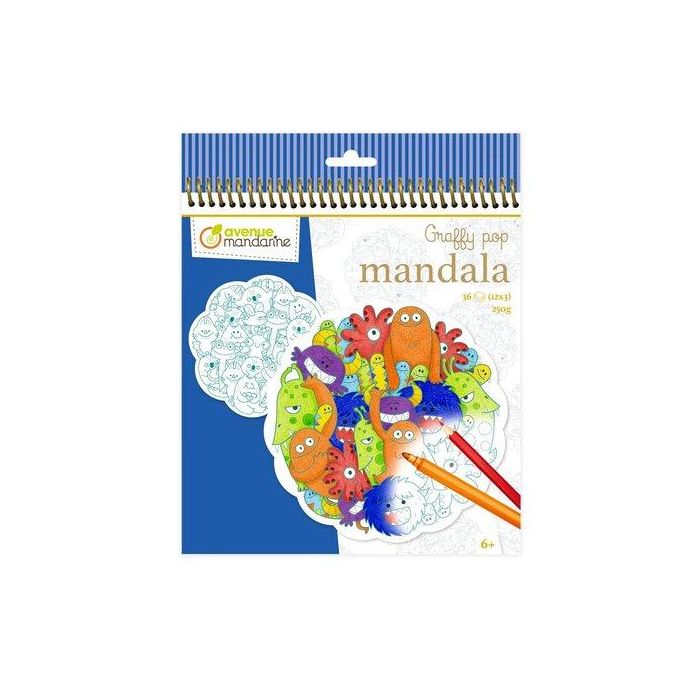 Libro De Colorear Avenue Mandarine Mandala Monstruos 160G 36H