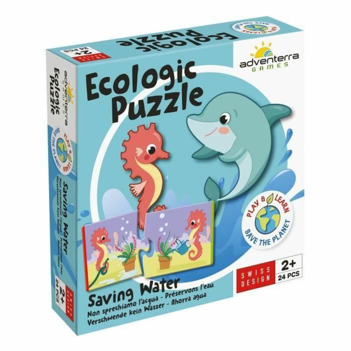 GEOMAG GEO7640179640404 Mini Rompecabezas Educativo Ecológico: Ahorro y Conservación del Agua. Un Juego Didáctico.