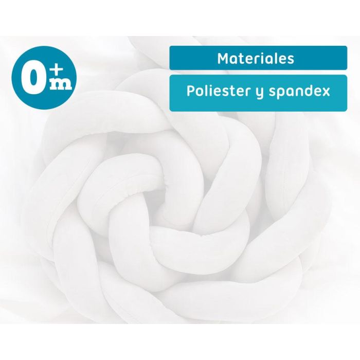 KioKids Protector de Cuna y Cama Trenza Acolchada Gris 1,50m - Chichonera Bebé Antigolpes Decorativa desde 0 Meses 5 KioKids Protector de Cuna y Cama Trenza Acolchada Gris 1,50m - Chichonera Bebé Antigolpes Decorativa desde 0 Meses 5
