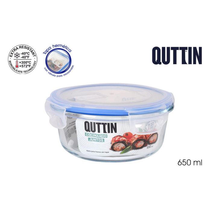 Quttin Fiambrera Redonda Hermética 15 cm 650 cc (6 Unidades) Quttin Fiambrera Redonda Hermética 15 cm 650 cc (6 Unidades)
