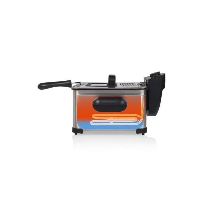 Tristar FR-6949 Freidora de Aceite 2000W, 5L, con 3 Cestas (para freír simultáneamente), Zona Fría, Visor y Termostato Ajustable 3