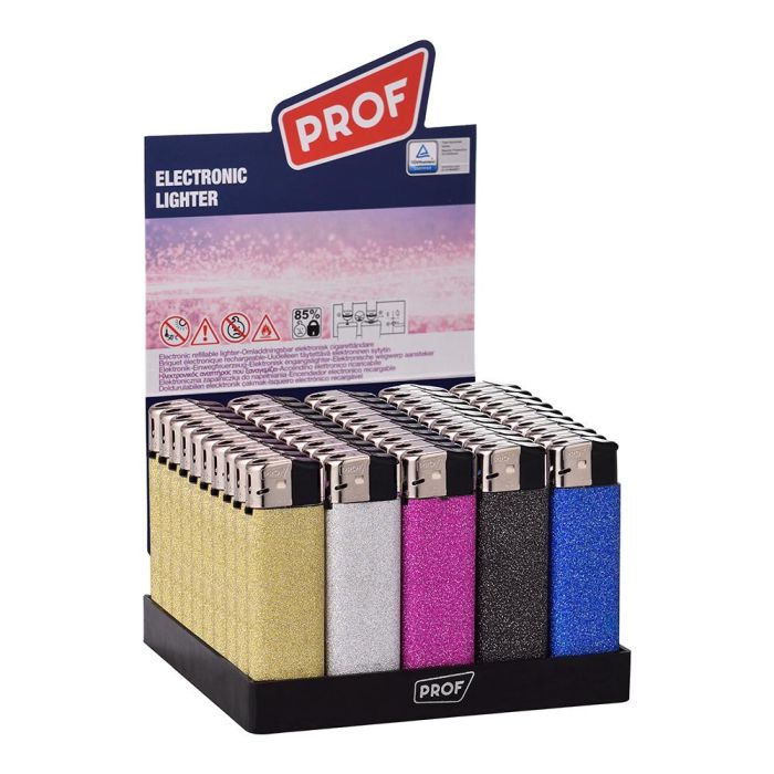 Polyflame Encendedor recargable modelo Glitter, colores surtidos, 8x2,5x1 cm 2 Polyflame Encendedor recargable modelo Glitter, colores surtidos, 8x2,5x1 cm 2