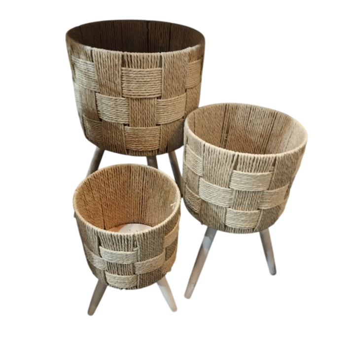 Macetero Urban DKD Home Decor Marron Claro 30 x 56 x 30 cm Set de 3 (4 Unidades) 1 Macetero Urban DKD Home Decor Marron Claro 30 x 56 x 30 cm Set de 3 (4 Unidades) 1
