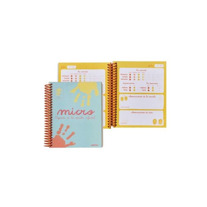 Agenda Escolar Additio Micro Infantil No Fechada Espiral Tapa Pp 160X135 (0-3 Años)