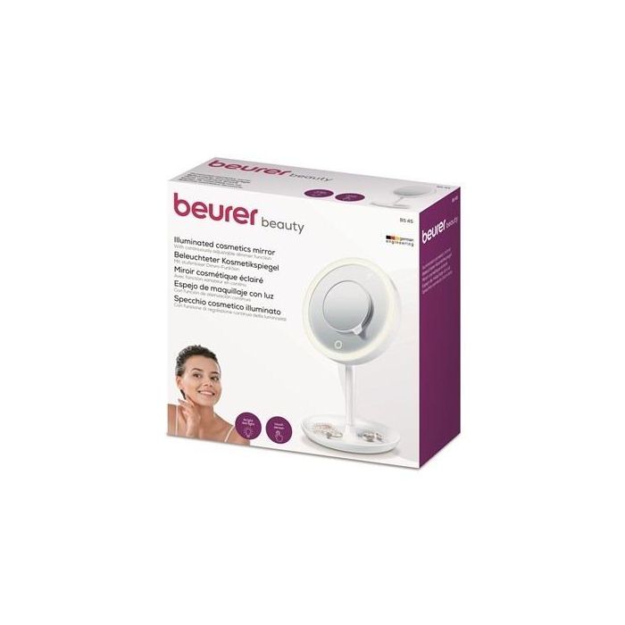 Beurer BS-45 Espejo Cosmético con Luz LED, 5 Aumentos, Giratorio 360º, Apagado Automático, Ideal para Maquillaje y Cuidado Personal 8