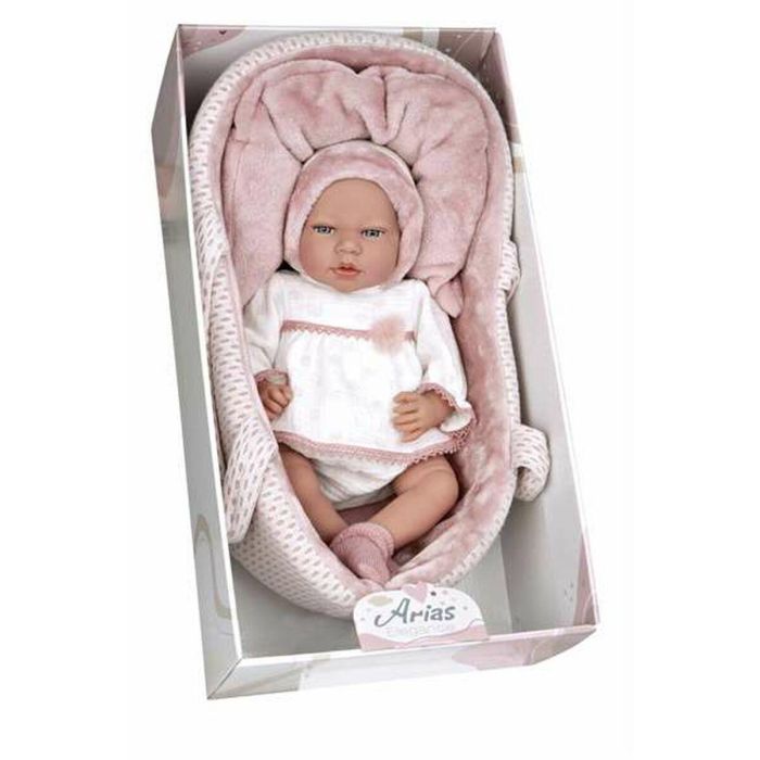 Muñecas Arias Muñeca Elegance Andie Rosa 40 cm con Capazo, Llora, Emite Sonido y Pilas Incluidas +3 Años 7 Muñecas Arias Muñeca Elegance Andie Rosa 40 cm con Capazo, Llora, Emite Sonido y Pilas Incluidas +3 Años 7