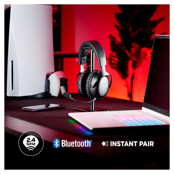 HyperX Cloud III S Wireless - Auriculares Gaming Inalámbricos con Micrófono Extraíble, Bluetooth 5.3, RF 2.4 GHz, 120h Batería, Almohadillas, Negro 3 HyperX Cloud III S Wireless - Auriculares Gaming Inalámbricos con Micrófono Extraíble, Bluetooth 5.3, RF 2.4 GHz, 120h Batería, Almohadillas, Negro 3