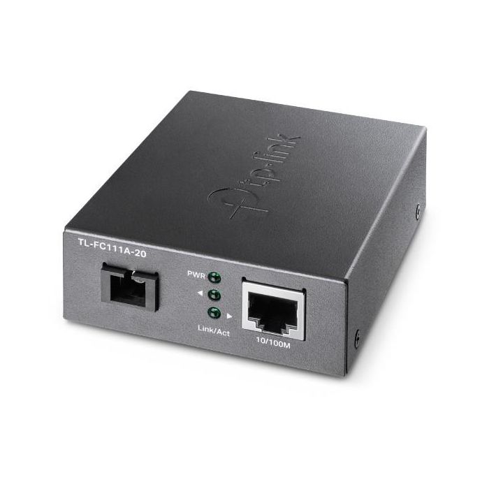 TP-Link TL-FC111A-20 Fiber Converter Monomodo 10/100 Mbps, Fast Ethernet a Fibra Óptica 20 km, SC