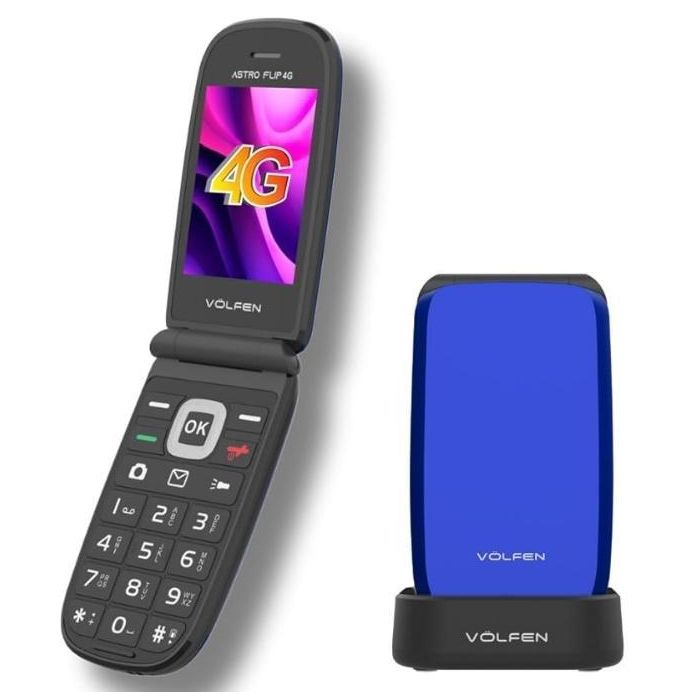 Volfen Telefono Movil Astro Flip 4 gr Pantalla XXL Tipo Choncha Azul Volfen Telefono Movil Astro Flip 4 gr Pantalla XXL Tipo Choncha Azul